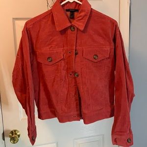 red denim jacket